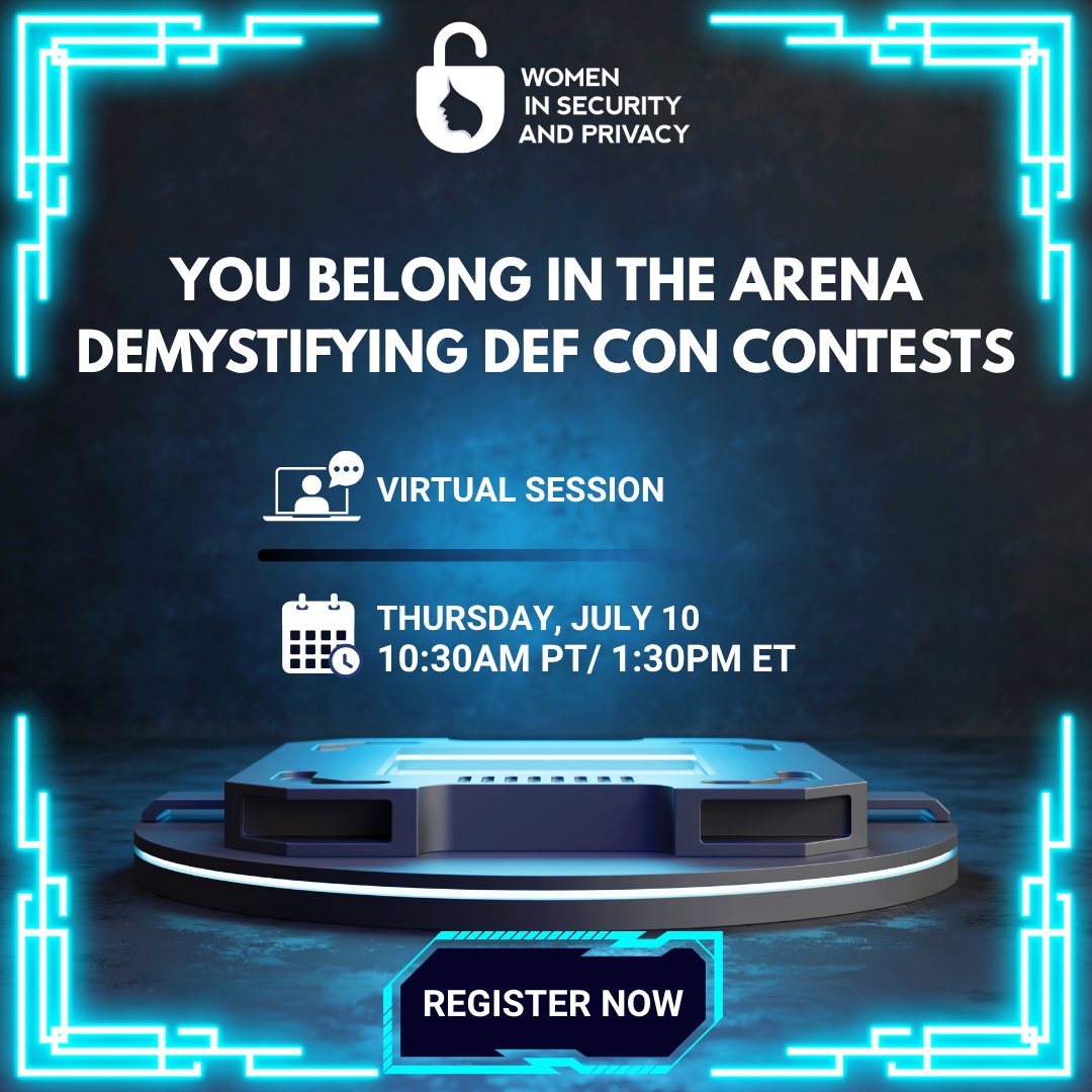 Join us this Thursday for a virtual session on July 10 on how to enter, prepare, and thrive in <a href="/defcon/">DEF CON</a> contests. Hear from past winners, judges &amp; contest organizers! Register now: lu.ma/8thx43yp