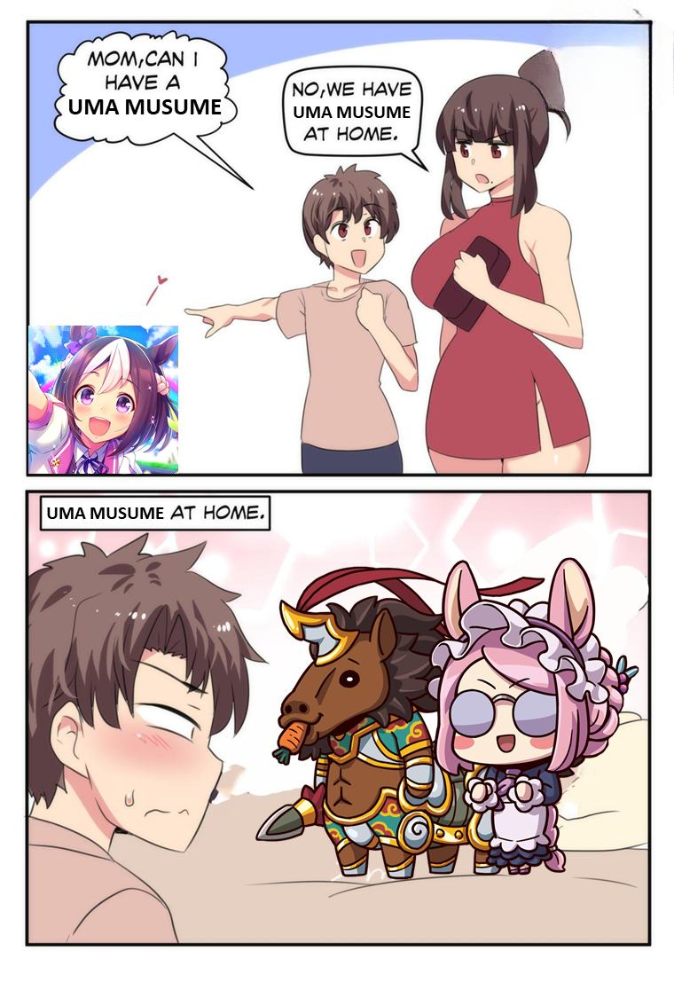 astraychicken's tweet photo. A little late but happy global release! 
#Umamusume #fgo https://t.co/J3R4mCSGz9