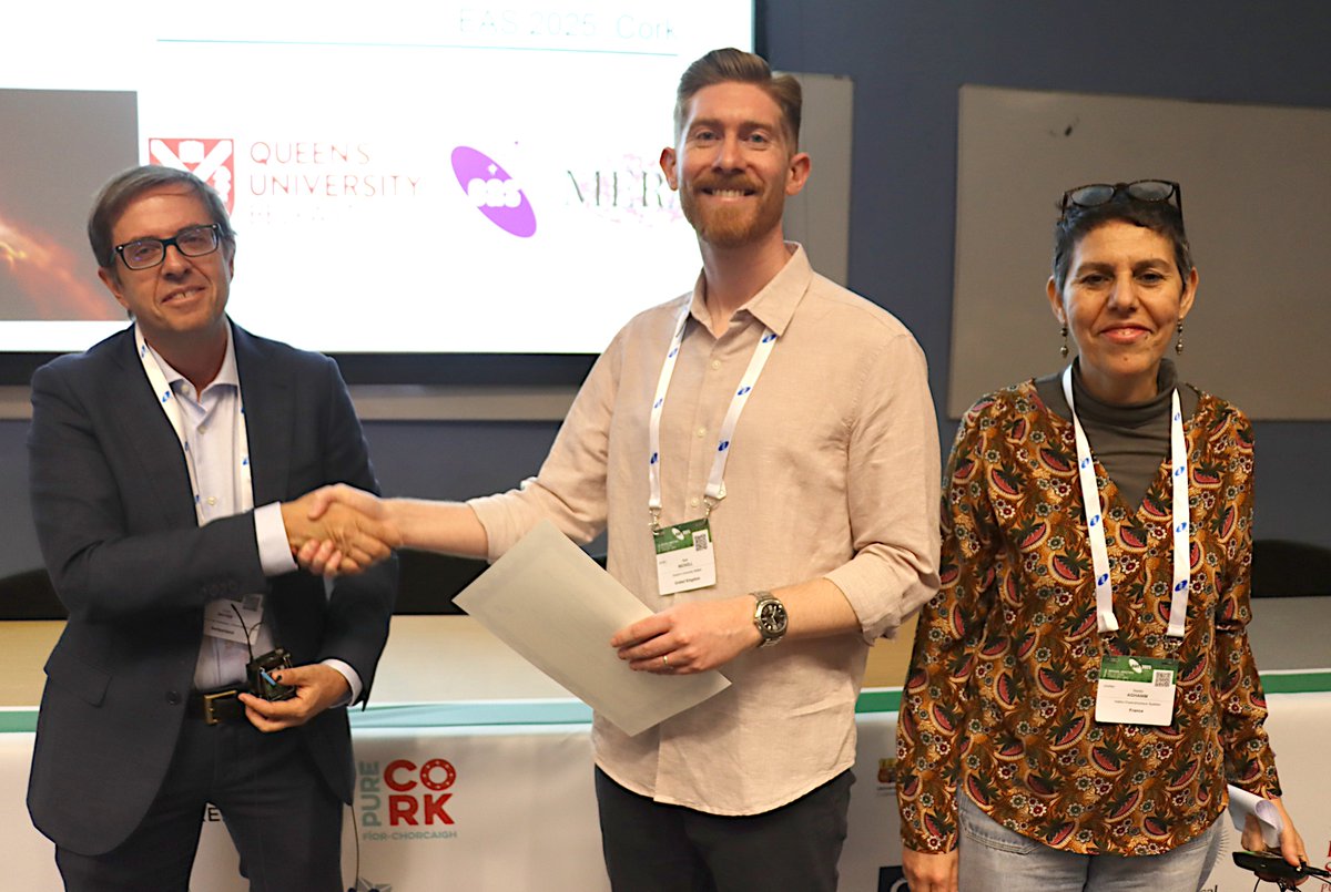 School of Physics UCC (@physicsucc) on Twitter photo ✨<a href="/EAS_meeting/">EAS Annual Meeting</a> ✨
MERAC Prize winners:
Johan Samsing (Niels Bohr Institute)
Matt Nicholl (Queen's University Belfast,) Katharine Mulrey (Radboud University)
Plenary talk by Andy Fabian (University of Cambrdige)
#EAS2025Cork <a href="/EAS_meeting/">EAS Annual Meeting</a> <a href="/EAS_astro/">European Astronomical Society</a>
<a href="/SEFSUCC/">SEFS<a href="/UCC/">UCC Ireland</a></a> <a href="/UCCResearch/">UCC Research</a> @UCC ✨<a href="/EAS_meeting/">EAS Annual Meeting</a> ✨
MERAC Prize winners:
Johan Samsing (Niels Bohr Institute)
Matt Nicholl (Queen's University Belfast,) Katharine Mulrey (Radboud University)
Plenary talk by Andy Fabian (University of Cambrdige)
#EAS2025Cork <a href="/EAS_meeting/">EAS Annual Meeting</a> <a href="/EAS_astro/">European Astronomical Society</a>
<a href="/SEFSUCC/">SEFS<a href="/UCC/">UCC Ireland</a></a> <a href="/UCCResearch/">UCC Research</a> @UCC