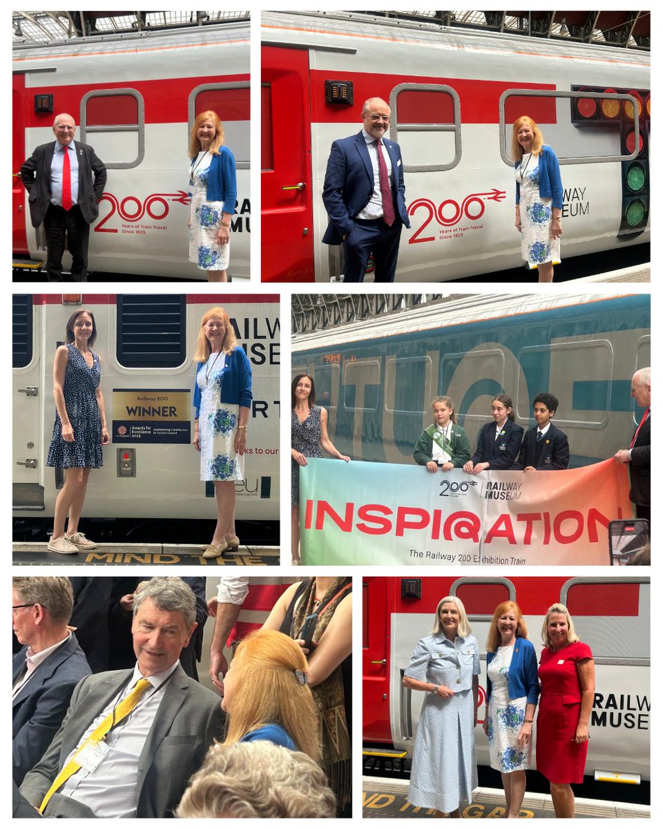 Our Chair @BackBorwick at the launch of @Railway200's Inspiration train today, which will tour 60 destinations across Britain exhibiting 200 years of rail history.  See @Railway200's tour route for your nearest stop to visit the exhibition:
railway200.co.uk/inspiration