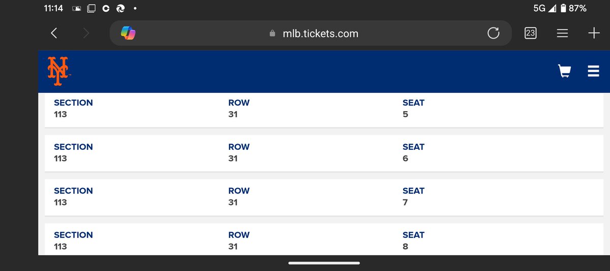 Anybody want free tickets to tonight's game? If anyone even sees any of my posts, which is doubtful, I can send them so the seats don't get wasted. #LFGM #Mets #MetsTwitter #LGM