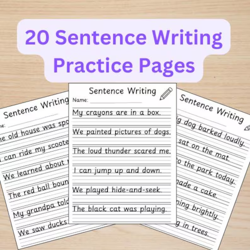 ColorMeKindred's tweet image. Looking for some extra practice for the kiddos? Check out our 1st-3rd sentence practice sheets! etsy.me/44kYWgg #etsy #education #kidsactivities