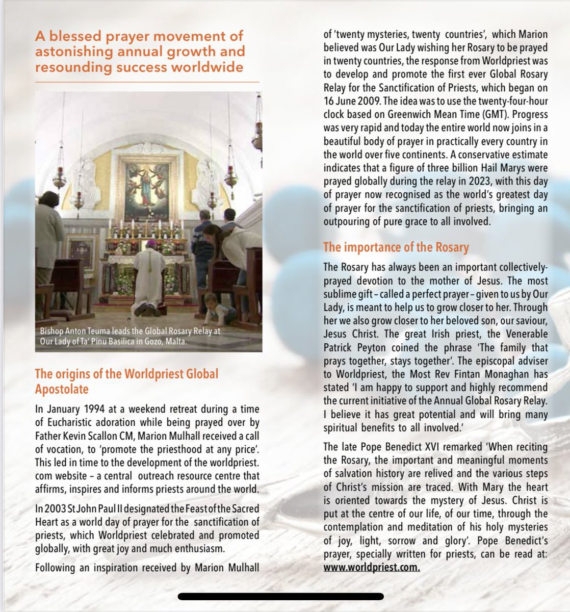 armaghpriest's tweet image. Join @ArchbishopEamon tomorrow morning in St Malachy’s Church, Armagh for 8am Mass followed by Rosary as we unite in prayer for World Priest Day 2025
Please continue to pray for #Vocations to the #Priesthood