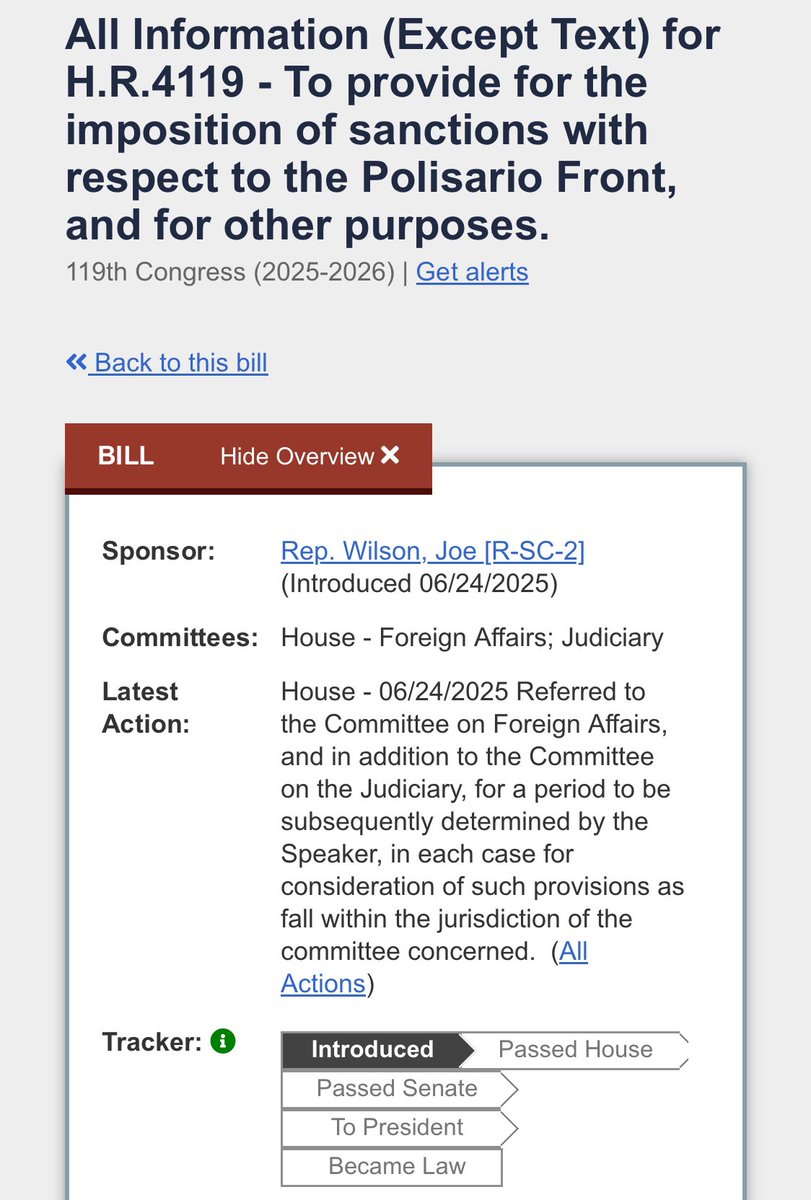 Zineb Riboua (@zriboua) on Twitter photo This is BIG
<a href="/RepJoeWilson/">Joe Wilson</a> officially introduced a bill to sanction the Polisario Front. This is BIG
<a href="/RepJoeWilson/">Joe Wilson</a> officially introduced a bill to sanction the Polisario Front.