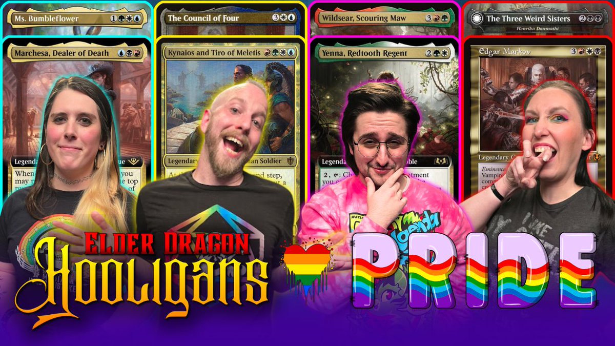 Happy Pride! Our Pride episode just came out!

Watch here- youtu.be/vOoFse3H0RI

#MTGxPride #mtg #mtgedh #edh #magicthegathering #Commander #mtgcommander #ElderDragonHooligans #EDHooligans