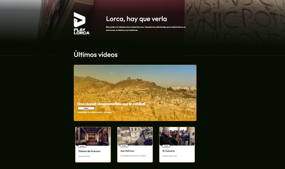 🎬✨¡Dale al play y redescubre Lorca!

Entra en 👉 playlorca.com 👉 Perfecto para planear tu visita o volver a enamorarte de tu ciudad.

#PlayLorca #DescubreLorca #Turismo #ViajaPorEspaña #Escapadas2025 #TravelSpain #ExperienciasUnicas #RinconesConMagia #Vacaciones