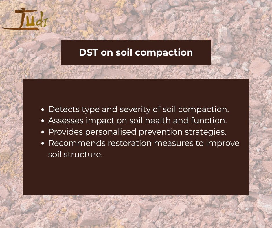 🧱Next in the #TUdiDSTs series: Soil Compaction!

Compacted soil = less water, air &amp; root growth, leading to lower yields. The DST helps detect compaction severity, assess its impact &amp; offer tailored prevention &amp; restoration tips.

▶️ Watch the tutorial: youtube.com/watch?v=dp34uv…