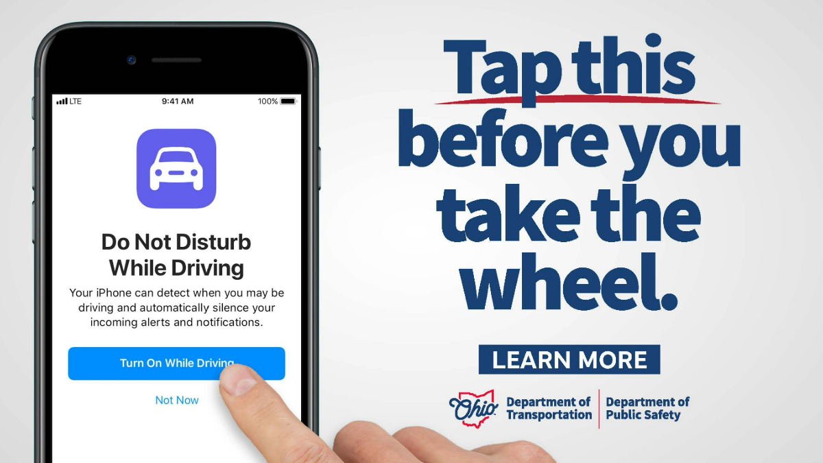 ODOT_Statewide's tweet image. Paying attention to the roadway is simple and lifesaving. Silence the distractions. Phones down, Ohio.