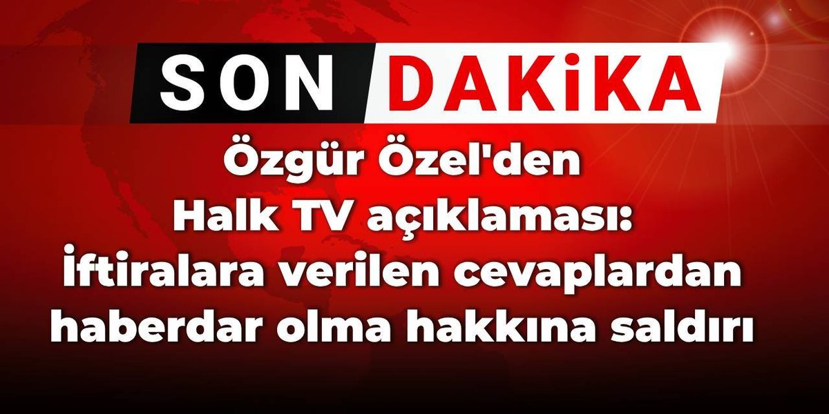 #SONDAKİKA | Özgür Özel'den Halk TV'nin karartılmasına tepki: İftiralara verilen cevaplardan haberdar olma hakkına saldırı

halktv.com.tr/gundem/ozgur-o…