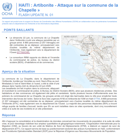 📢 Flash Update sur l'attaque de la commune de La Chapelle dans le département de l'Artibonite 
👉 bit.ly/4nmqdrs

In English 👉 bit.ly/3TaKqTe