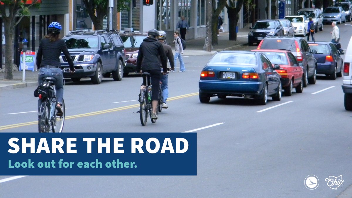 ODOT_Statewide's tweet image. Between 2014 and 2018, the most frequent type of bicycle crash involved motorists failing to notice cyclists. Under Ohio law, bikes are vehicles and can travel on any roadway aside from interstates. Share the road and watch for cyclists and pedestrians.