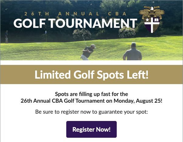 cbaalbany's tweet image. Golf spots are filling up fast for the 26th Annual CBA Golf Tournament on Monday, August 25 at Schuyler Meadows Country Club! Be sure to visit cbaalbany.org/cbagolf to guarantee your spot or become a tournament sponsor. Go Brothers!