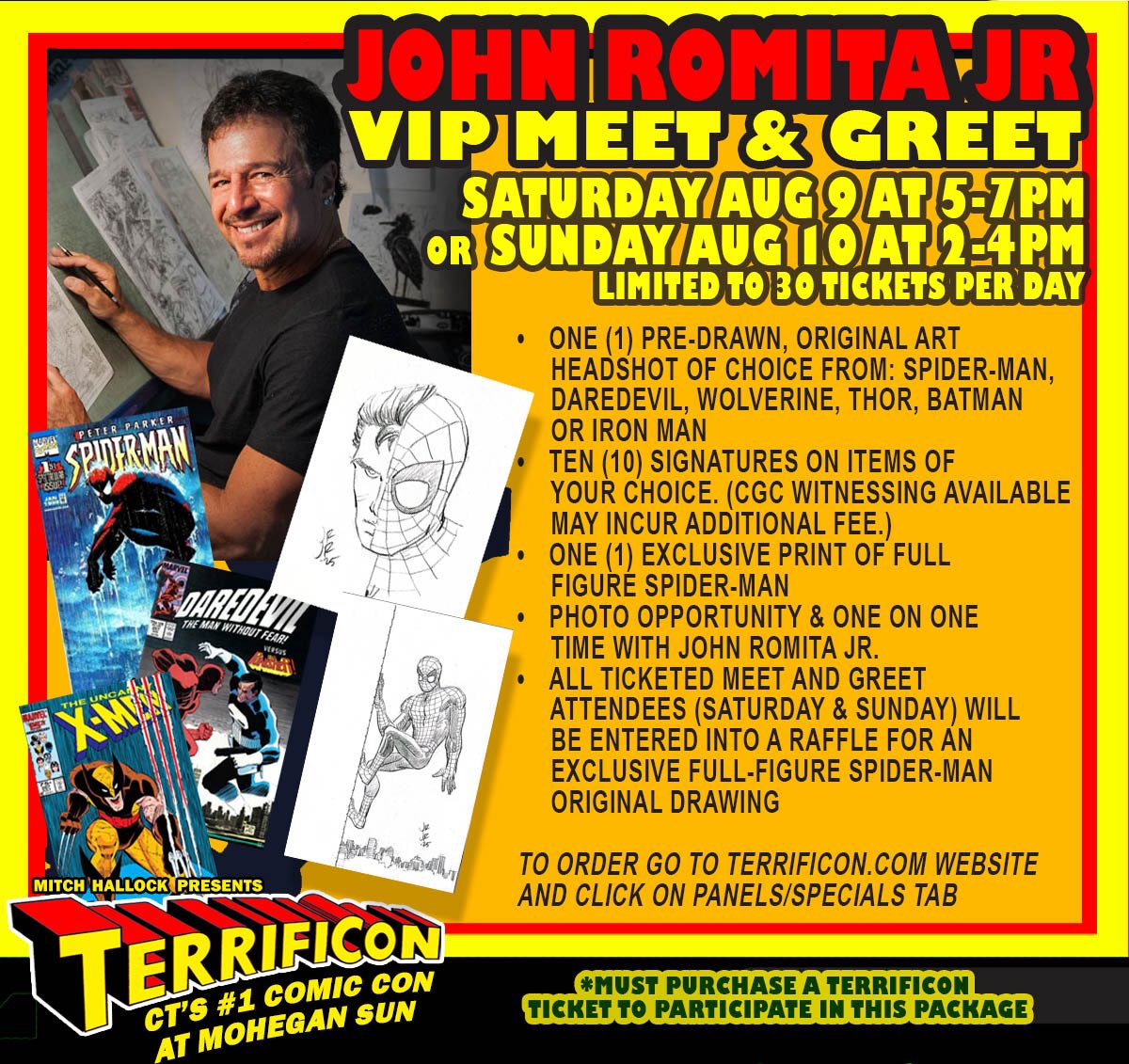 Hello Connecticut! I will be attending the 10th annual Terrificon August 8th - 10th! I will have my own booth during normal times but I'm also offering a Meet and greet package as well! Please visit Terrificons website for more details! Can't wait to see you all in Connecticut!