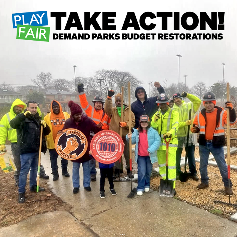 NYSLOF's tweet photo. NYers deserve a fully funded, resilient parks system! @LIUNA, @LIUNA1010, and local communities across our city continue to see delays, waste, wage theft, & corruption in NYC Parks projects. Sign the @NY4P petition below to #SaveTheParks: https://t.co/Iv1KCLvzfk https://t.co/kGYoOJLgeI