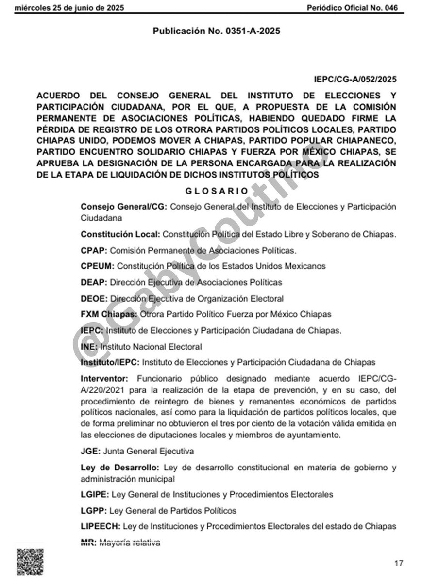 Ya es oficial. En #Chiapas desaparecen cinco #PartidosPolíticos locales: #ChiapasUnido #PodemosMoverAChiapas #PopularChiapaneco #EncuentroSolidario y #FuerzaPorMéxicoChiapas. Inicial la etapa de liquidación