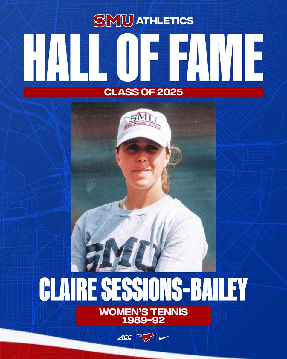 Welcome to The Hall!

Congratulations to 𝘾𝙡𝙖𝙞𝙧𝙚 𝙎𝙚𝙨𝙨𝙞𝙤𝙣𝙨-𝘽𝙖𝙞𝙡𝙚𝙮 on being selected to the SMU Athletics Hall of Fame!

📰 tinyurl.com/24nnz443