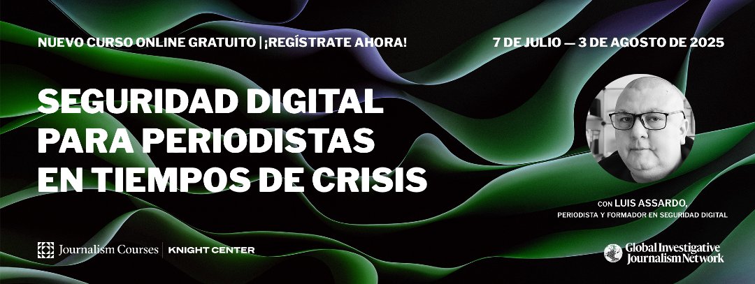 ¿Periodista? ¡Mantente seguro en línea! Inscríbete en nuestro curso GRATUITO sobre seguridad digital y aprende:

🚨 Evaluación de riesgos
👤 Seguridad de cuentas y datos
💻 Seguridad de dispositivos

👉Registrate aquí: bit.ly/3ZAEcjf