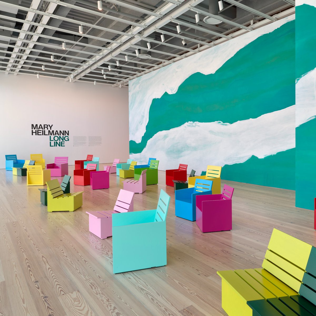 Exactly 10 years ago today we celebrated the legalization of same-sex marriage with this post featuring artist Mary Heilmann's colorful chairs and the hashtag #LoveWins. Installed once again at the Whitney, the chairs are now on view (and available for sitting!) overlooking the