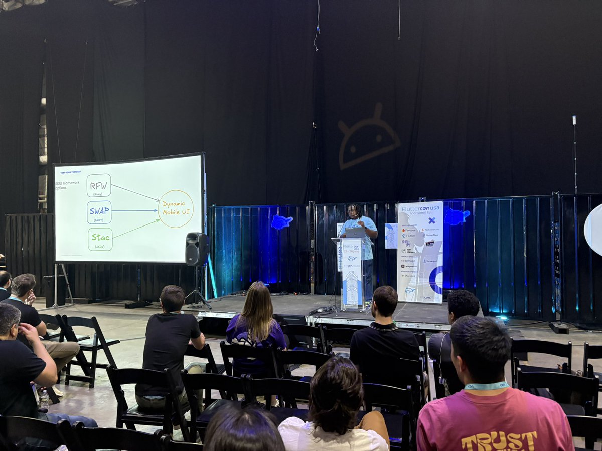 Jordan Nnabugwu talking about Server Driven UI with <a href="/stac_dev/">Stac</a> .
Very interesting topic 
<a href="/FlutterconWorld/">Fluttercon</a> #flutter