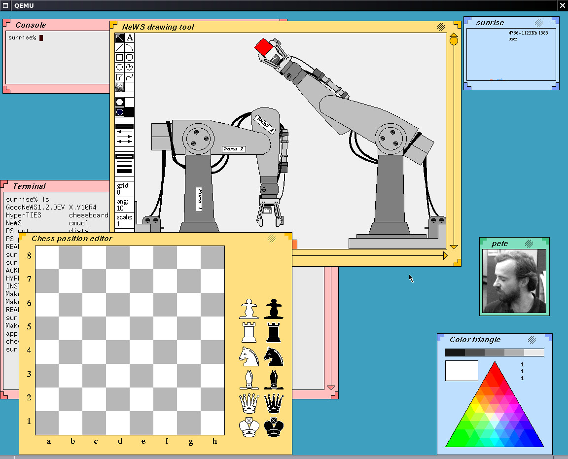 msimoni's tweet image. A rare glimpse into this PostScript-based window system