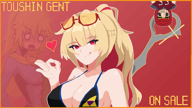 PhijkchuGames's tweet photo. Big news for all 8 billion+ people on Earth who haven't tried Toushin Gent...

It's going on sale for the Steam Summer Sale!

The price has been cut down by 30% to the low low price of 70% of it's original price! Tell your friends and family! 

https://t.co/cDcoe0ZLGo https://t.co/m0Sd5Sm3mq