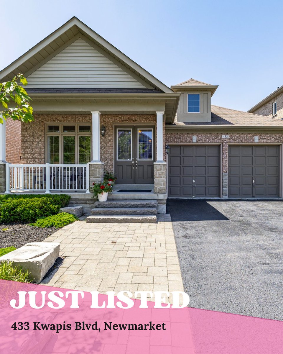 LeeLanderRE's tweet photo. #JustListed 433 Kwapis Blvd #Newmarket 2+2 bed, 3 bath #bungalow with a fully finished #walkoutbasement. Primary suite has a 4 piece #ensuite, 2 additional beds &amp; a 4 piece bathroom. Close to parks, schools &amp; much more! https://t.co/FCWl6qnnH4