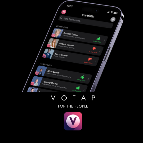 VotapLtd's tweet photo. Public opinion is volatile right now.
Track who’s up, who’s down — and why.
Download for Free on iOS:
https://t.co/OzBYQYAqSC
Our Website:
https://t.co/yzs44A7mML
#PublicSentiment #Votap #PoliticsToday https://t.co/xrnQb1hzFP