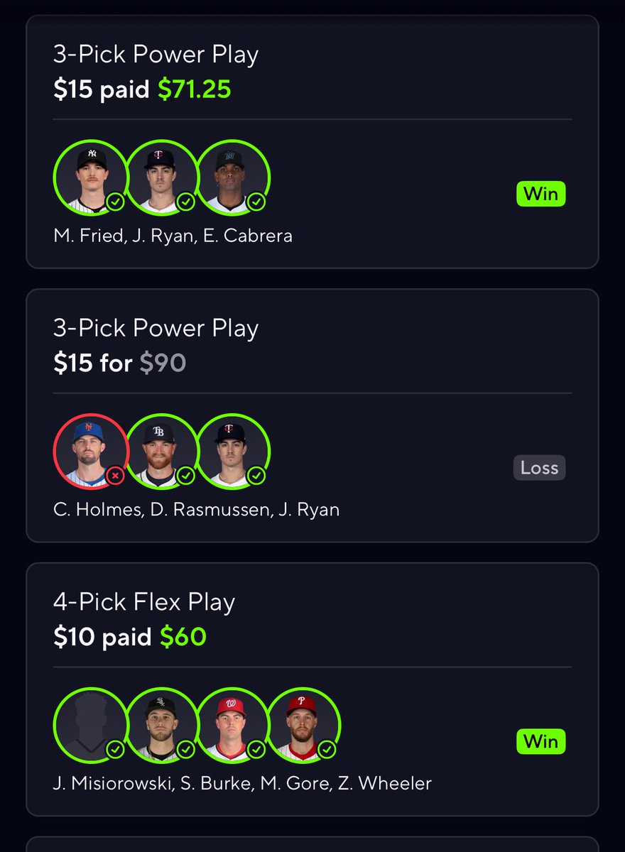 Larspicks's tweet photo. Look I do win sometimes! Time to start another losing streak today! 
#Prizepicks #MLB #Flex #Winner #Gambling #Picks #Parlay https://t.co/KsUYz3pdMG