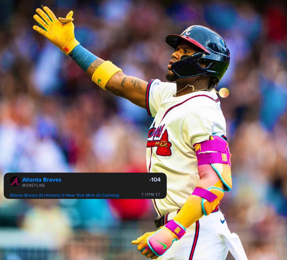 MLB🔨🔨

🪓ATLANTA BRAVES ML -104

LIKE + RT IT UP IF RIDING WITH US🫡
DINNER MONEY TO SOMEONE RIDING💰
GOING FOR 15-2 L17🔥

LFGGG