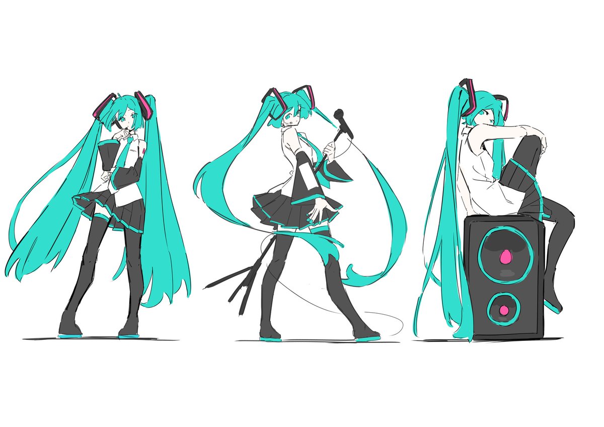 #初音ミク を沢山描く練習