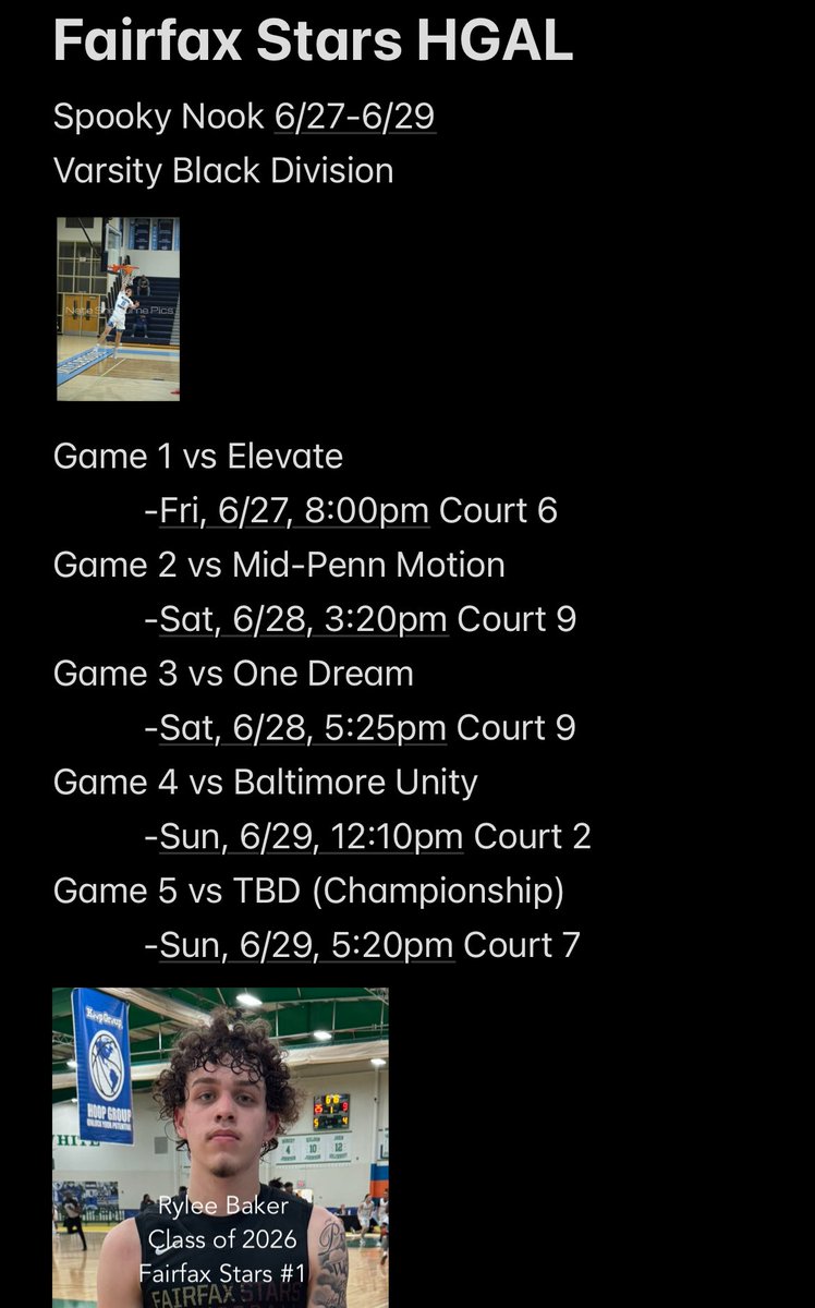 Schedule for this weekend at Spooky Nook for East Coast Nationals #recruitme ⁦<a href="/KevinMoses38/">Kevin Moses LLC</a>⁩ ⁦<a href="/Uorangemen2/">Coach Davis Sr, 25yrs plus experience</a>⁩ ⁦<a href="/PrepHoopsVA/">Prep Hoops Virginia</a>⁩ ⁦<a href="/District2pod/">District 2 Sports</a>⁩ ⁦<a href="/BlueChipsNation/">BlueChips Nation Hoops</a>⁩ ⁦<a href="/JucoRecruiting/">JucoRecruiting.com</a>⁩ ⁦<a href="/RL_Hoops/">RecruitLook Hoops</a>⁩ ⁦<a href="/recruitingboost/">Recruiting Boost</a>⁩ ⁦<a href="/1stClassRecruit/">First Class Recruits</a>⁩