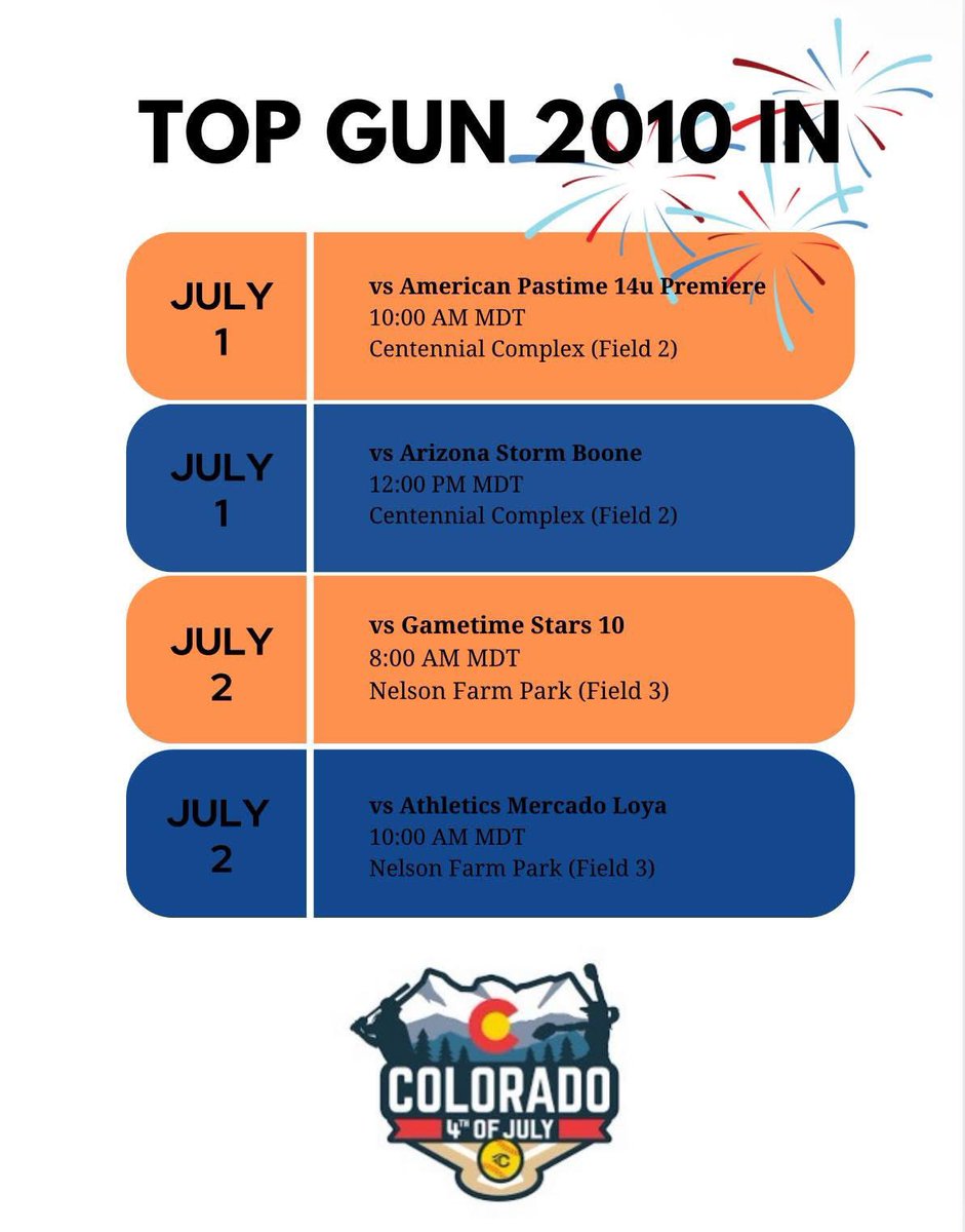 HarperFisher29's tweet photo. Catch me and my @TopGun2010IN girls this weekend at the Colorado Sparkler  🏔️🎆 @PurdueSoftball @CoachMFrezzotti  @FSU_Softball @Coach_Alameda @NDsoftball @2Ganeff @HarvardSB  @coachjennyrohn https://t.co/4rWNp0dS19