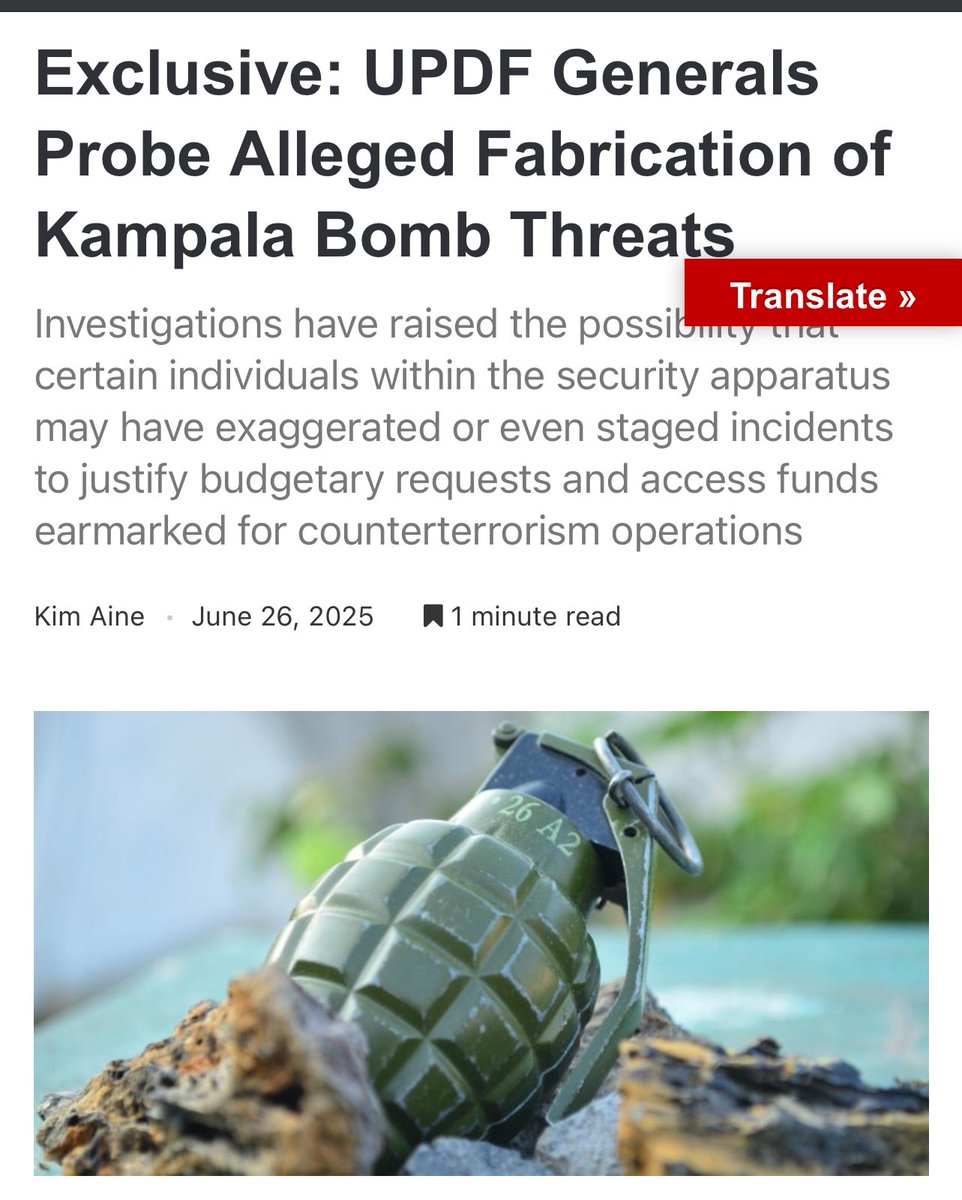 TOKO (@godwintoko) on Twitter photo While we are still to get to the bottom of who truly murdered Joan Kagezi and their motive, <a href="/ChimpReports/">ChimpReports</a> is reporting that the UPDF suspects that some alleged incidents of bombings in Kampala were either “exaggerated or staged” by people within the security forces to claim While we are still to get to the bottom of who truly murdered Joan Kagezi and their motive, <a href="/ChimpReports/">ChimpReports</a> is reporting that the UPDF suspects that some alleged incidents of bombings in Kampala were either “exaggerated or staged” by people within the security forces to claim