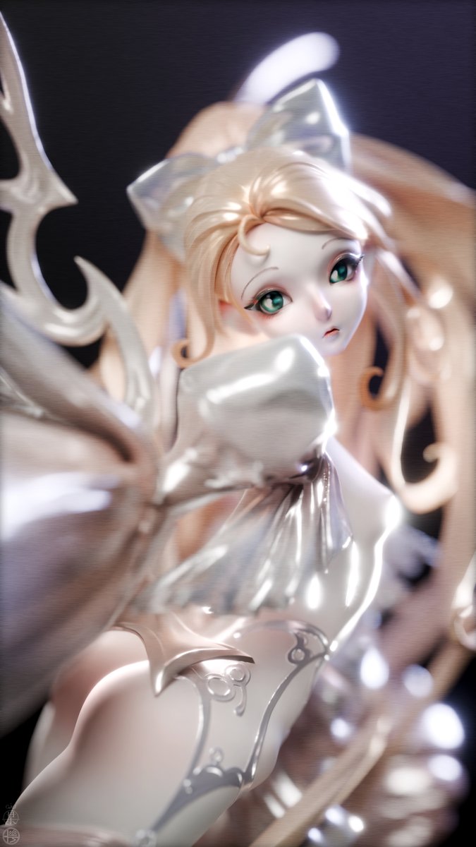 分享一位小美人：白恶魔❤️
原画来自<a href="/0oOpPDb/">oqood</a>老师💕。感谢老师的信任让我做到如此美丽的作品，制作过程激烈又愉快O(∩_∩)O哈哈~
白恶魔的灰模会在今年日本wf夏进行展示，届时会有GK白模现货贩售，具体信息会在近期陆续公布，感谢大家关注❤️❤️。#WF2025S