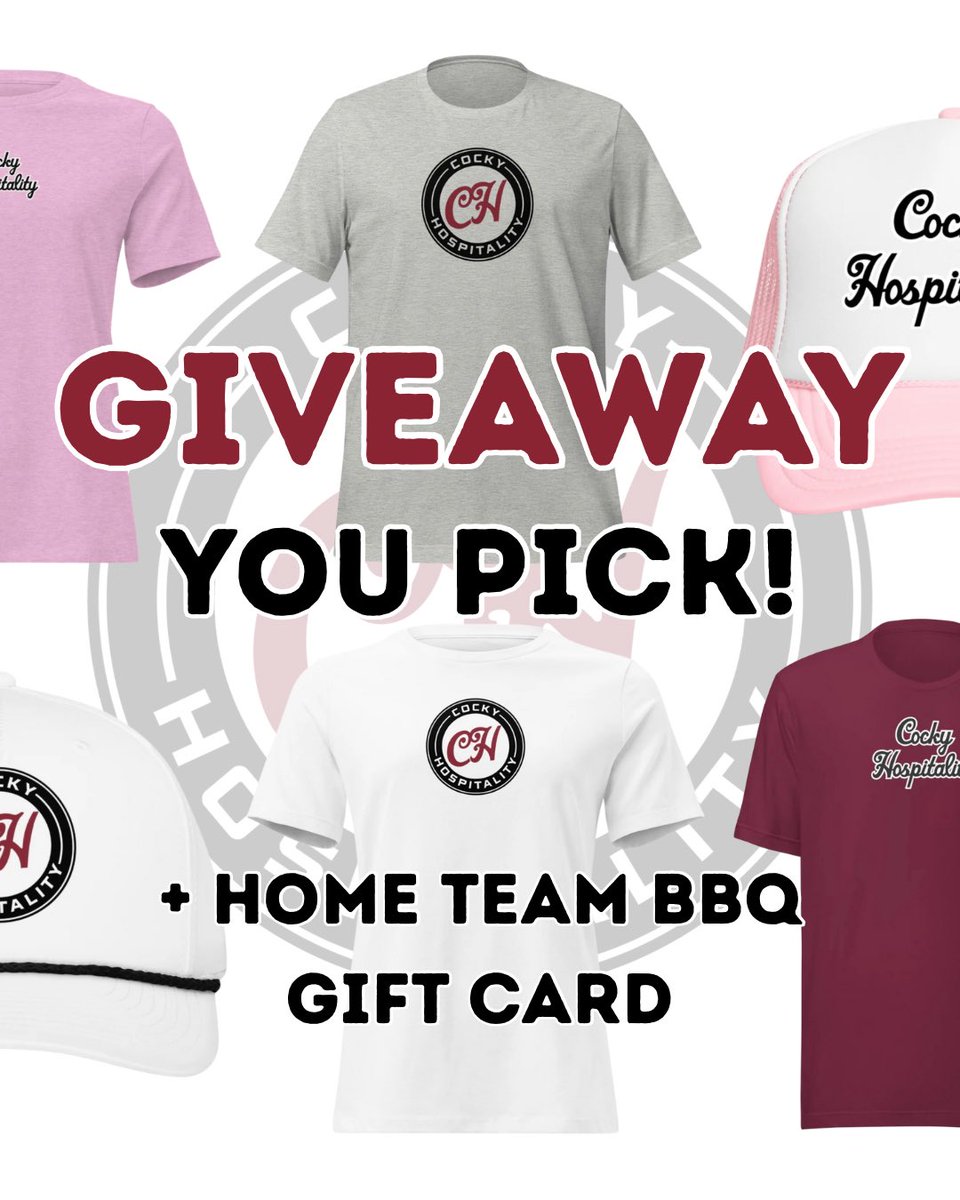 🚨GIVEAWAY TIME🚨

We’ve been doing a lot of these on IG and we want to be more active and start doing them here too!  One lucky winner will get his/her choice of any item from our Merch Shop (excludes hoodies), a choice of neoprene coozie, AND a $50 Home Team BBQ Gift Card.  To