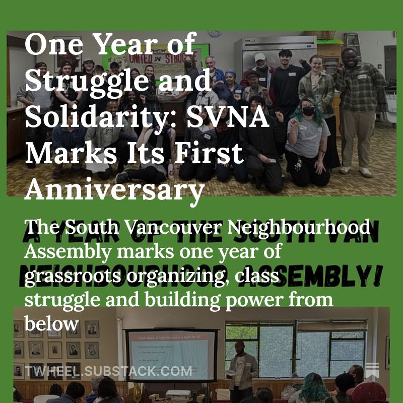 TheWheelVan's tweet photo. Check out our new article this Friday morning!

South Vancouver Neighborhood Assembly celebrates their first anniversary.

https://t.co/QbZ377xxEl https://t.co/8OtfexkOiC