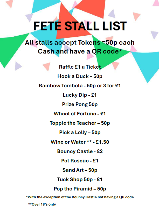 FETE prep is underway! 
Please see our stall &amp; price list 🌞🎪. <a href="/PontPrimary/">PontllanfraithPri</a>