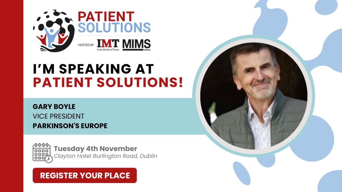 I'm really honoured to have been asked to speak at the 'Patient Solutions' conference in November. I'm looking forward to sharing my experiences as an in-patient and the challenges this presents while also living with a long-term #neurological condition <a href="/naiireland/">Neurological Alliance of Ireland</a> <a href="/ParkinsonsEU/">Parkinson's Europe 🌷</a>