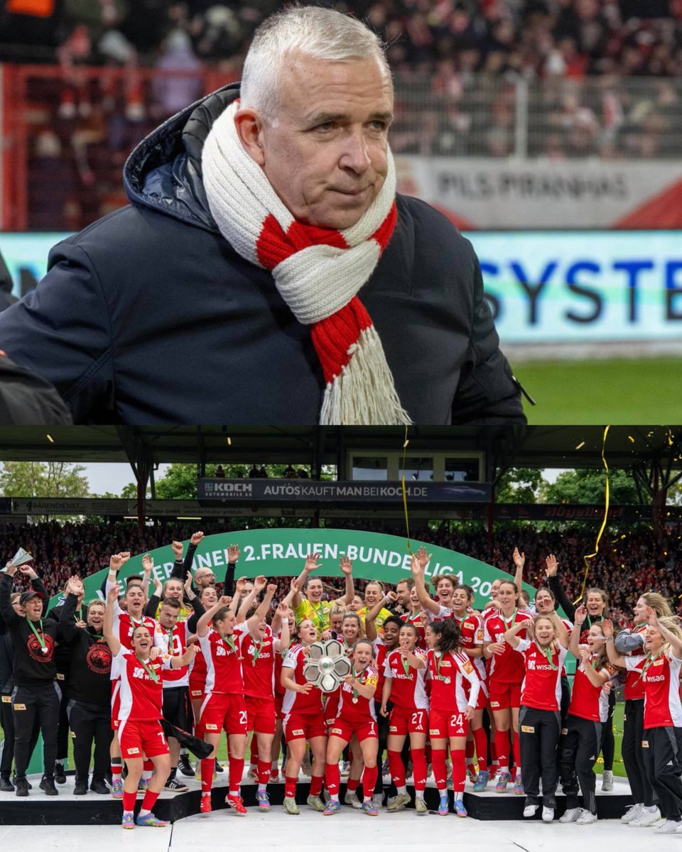 👏🇩🇪 ATENCIÓN a estas grandes palabras de Dirk Zingler, presidente del Unión Berlín, sobre el fútbol femenino:

"Todo club de fútbol profesional con un equipo profesional puede pagar adecuadamente a su equipo femenino. Cuando veo y oigo que, incluso en la Bundesliga Femenina, de