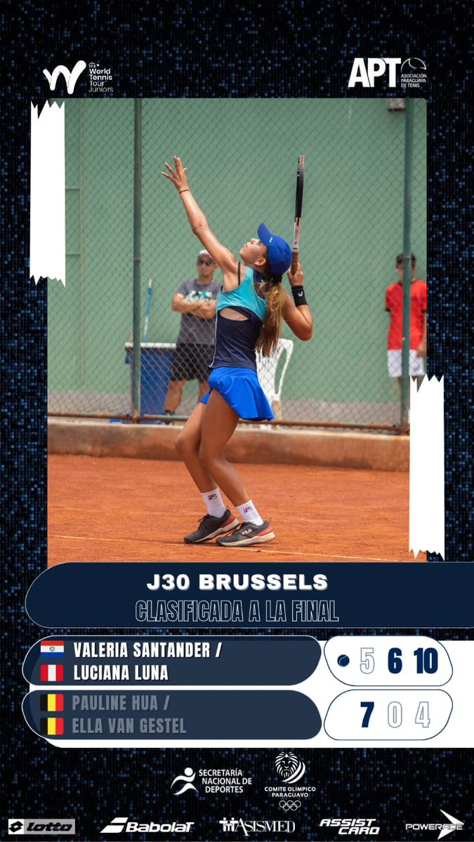 Valeria Santander se mete a la final de Dobles en Brussels en marco de la gira europea.

🙌 Tremendo Valeria