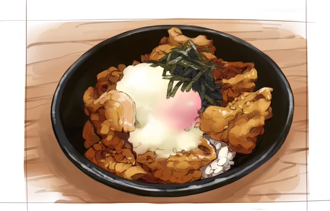 流石にこの時間帯なら豚丼貼っても気付かれないやろ