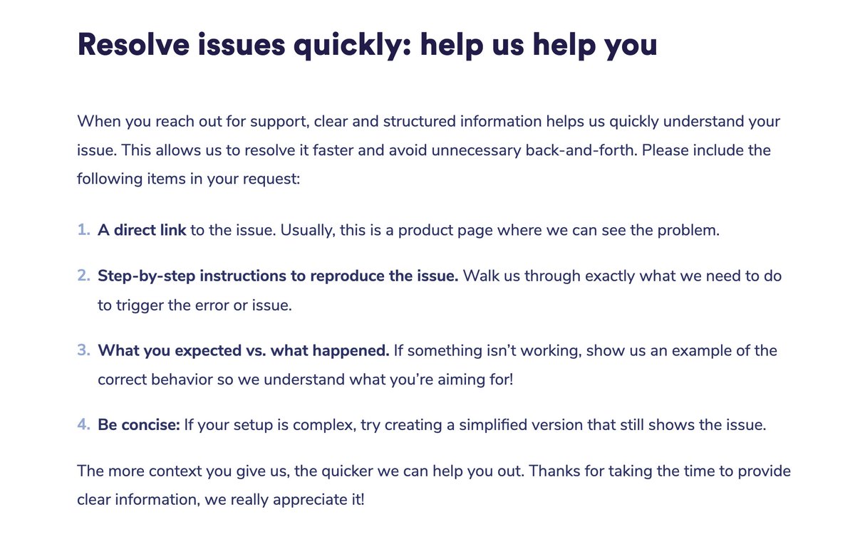 PoeHaH's tweet image. We have some complex plugins. Customers don't always take the time to explain their issue properly and email chains become long. Would it be okay if I point them to this article? I don't want to be a bother, but at the same time, we need them to be clear.