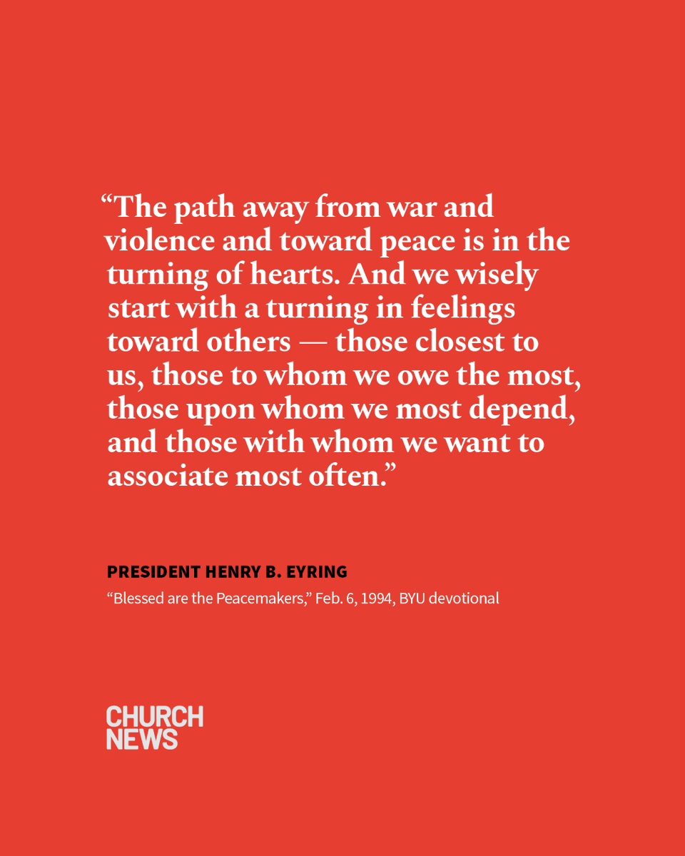 the_churchnews's tweet photo. 🔗: https://t.co/3wJsbj792K

President @NelsonRussellM, President of The Church of Jesus Christ of Latter-day Saints, said in the April 2025 general conference: “The present hostility in public dialogue and on social media is alarming. Hateful words are deadly weapons. Contention prevents the Holy Ghost from being our constant companion.”

Church News has compiled more than 130 quotes from Church leaders, each living Apostle, all 17 Presidents of the Church from the Prophet Joseph Smith to President Nelson, and scriptures from the standard works.

Read more at https://t.co/B1pkIb5smK, found at the link above.