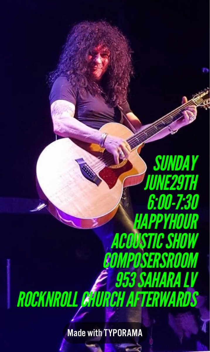 PaulShortino's tweet photo. Come see the show it’s rock ‘n’ roll. Sunday, June 29th 6:00-7:30 HappyHour Acoustic Show RockNRoll Church Afterwards with All Star line up https://t.co/870qvkqVVC