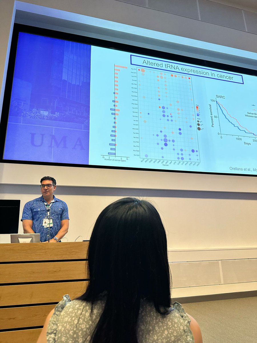 Richard Gregory discussing tRNA modifications &amp; codon-biased translation in cancer. #RNATx2025