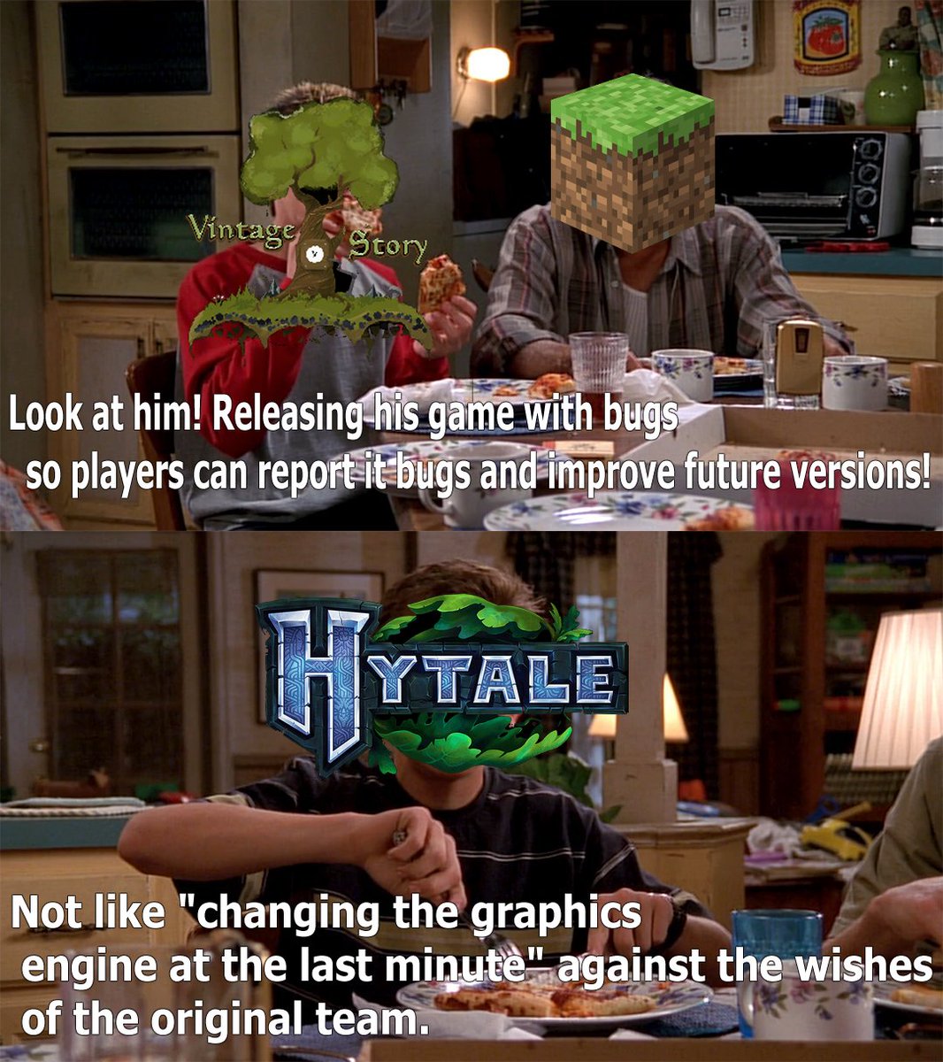 Honestly, I haven't heard anything about Hytale in years until now. I actually discovered in 2024 Vintage Story, which is still in early development and has produced quite a bit of good content. It's very sad about Hytale cancelled, but hey we can always play on Vintage Story.