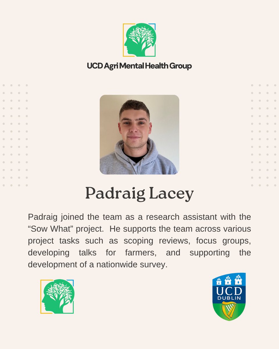 Meet the Team Monday - Padraig Lacey
Why Agri Mental Health?
Contributing to the support and help for people from the farming community, my own community, is why I care about Agri Mental Health'
