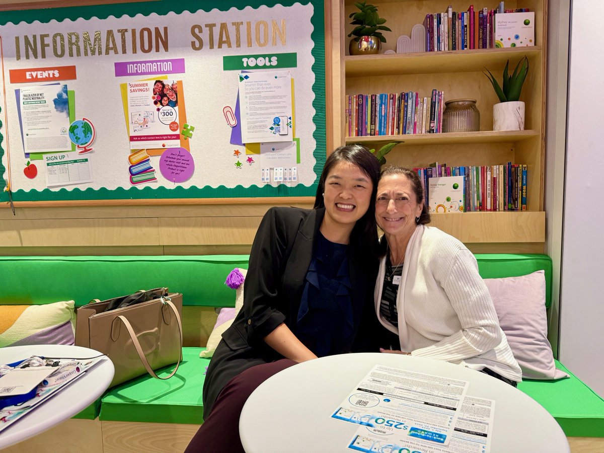 Headed back to the Exhibit Hall at #OptometrysMeeting? Don’t forget to swing by CooperVision Elementary! 📚✏️ Our new Teachers' Lounge is the perfect spot to learn about MiSight® and MyDay® contact lenses. Stop in and grab a coffee and chocolate today! #ECPCommunity #CooperVision