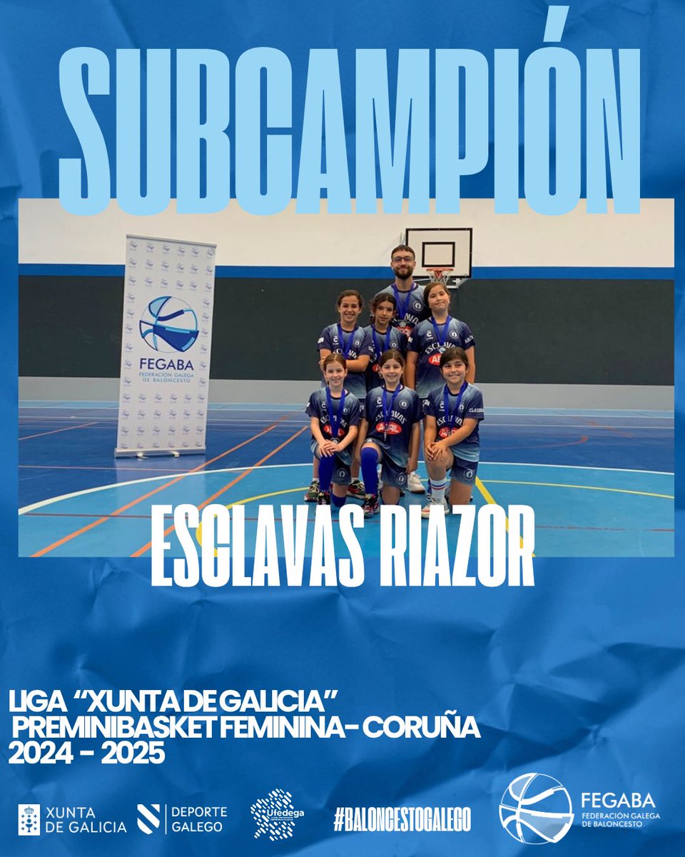 FGB (@fgb_baloncesto) on Twitter photo Ligas FEGABA 2️⃣4️⃣ - 2️⃣5️⃣
🔹 Campionato <a href="/Xunta/">Xunta de Galicia</a>
🔷 PreMinibasket ⛹🏻♀️
📍 Delegación Coruña
🏆 Campión 👉 <a href="/bccantera/">Cantera Basquet Coruña</a>
🥈Subcampión 👉🏻 <a href="/ClubEsclavas/">Club Esclavas Coruña</a>
👏🤩
#𝐁𝐚𝐥𝐨𝐧𝐜𝐞𝐬𝐭𝐨𝐆𝐚𝐥𝐞𝐠𝐨
<a href="/UFEDEGA_/">UFEDEGA</a>
<a href="/ConsPresidencia/">Presidencia, Xustiza e Deportes</a> Ligas FEGABA 2️⃣4️⃣ - 2️⃣5️⃣
🔹 Campionato <a href="/Xunta/">Xunta de Galicia</a>
🔷 PreMinibasket ⛹🏻♀️
📍 Delegación Coruña
🏆 Campión 👉 <a href="/bccantera/">Cantera Basquet Coruña</a>
🥈Subcampión 👉🏻 <a href="/ClubEsclavas/">Club Esclavas Coruña</a>
👏🤩
#𝐁𝐚𝐥𝐨𝐧𝐜𝐞𝐬𝐭𝐨𝐆𝐚𝐥𝐞𝐠𝐨
<a href="/UFEDEGA_/">UFEDEGA</a>
<a href="/ConsPresidencia/">Presidencia, Xustiza e Deportes</a>