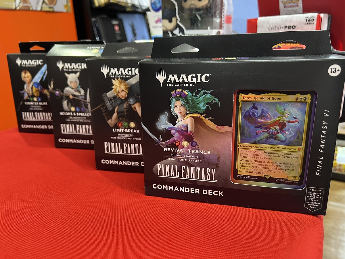 POPnGAMES's tweet photo. 🎴 Limited Restock!
MTG Final Fantasy Play Booster ($210)
Commander Deck Set of 4 ($300)
Now available at POPnGAMES!
Get yours before they’re gone!🔥

#MTG #FinalFantasy #CommanderDeck #POPnGAMES https://t.co/ebf7vHzEJc